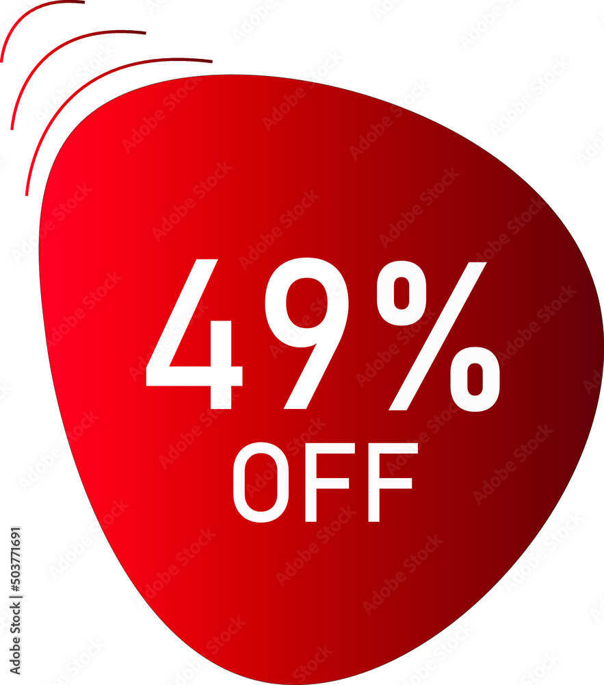49 percent off with red vector off circle format 49 percent off with red vector off circle format
