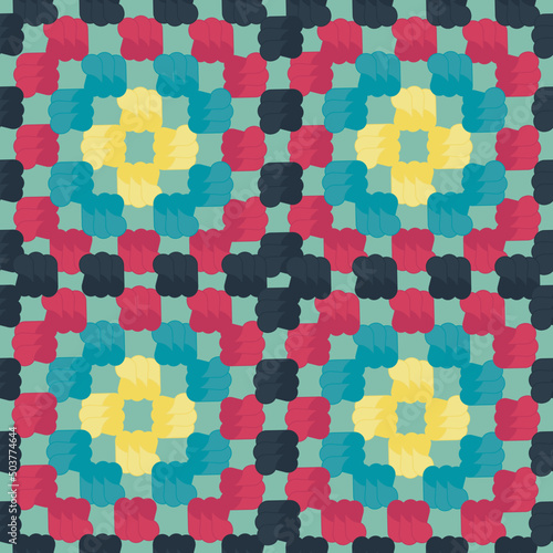 Seamless Granny Square Pattern