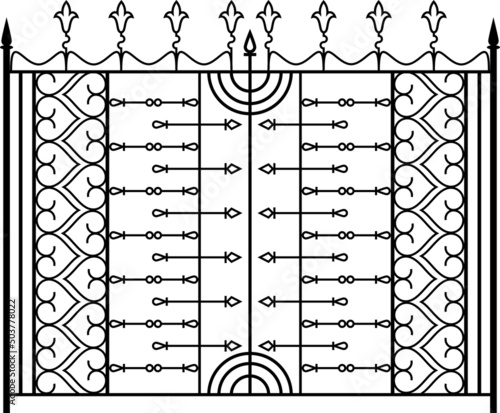 Wrought Iron M_2205001 Gate