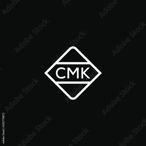 CMK letter design for logo and icon.CMK monogram logo.vector illustration with black background. photo