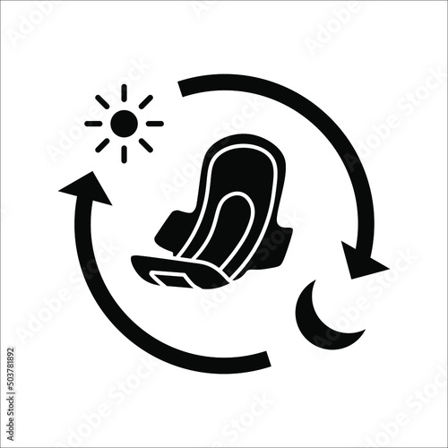 Sanitary napkin icon. Sanitary pad vector icon. Woman sanitary napkin. vector illustration on white background