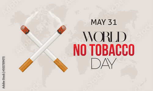 World no tobacco day. Annual health awareness vector concept banner, poster, card and background design.