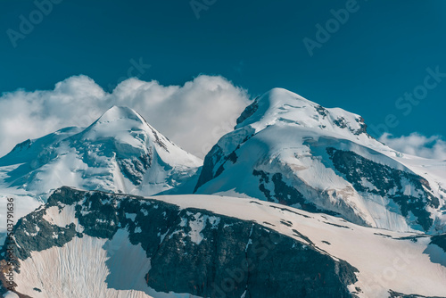 Castor (4.223 m) and Pollux (4.092 m) near Zermatt, Switzerland  photo
