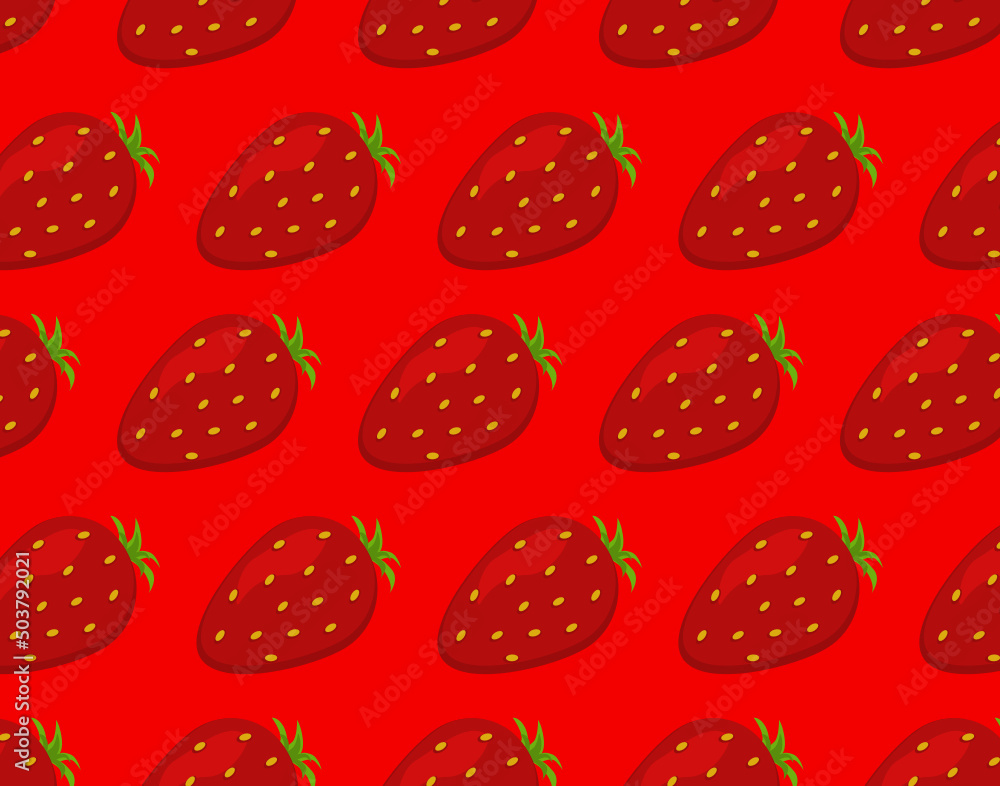Seamless pattern strawberry concept illustration vector template fruit Seamless pattern strawberry concept illustration vector template fruit