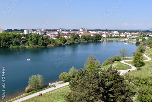 Blick auf den Seepark in Freiburg