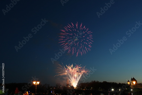 fireworks over the river