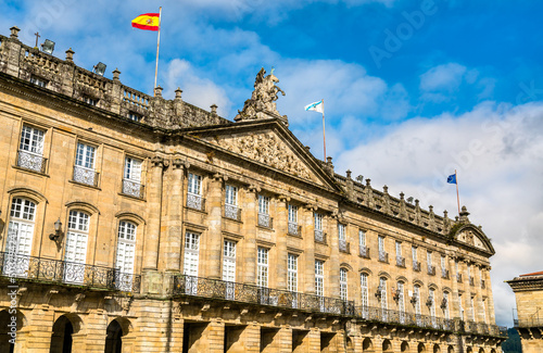 Pazo de Raxoi, a government palace in Santiago de Compostela - Galicia, Spain photo