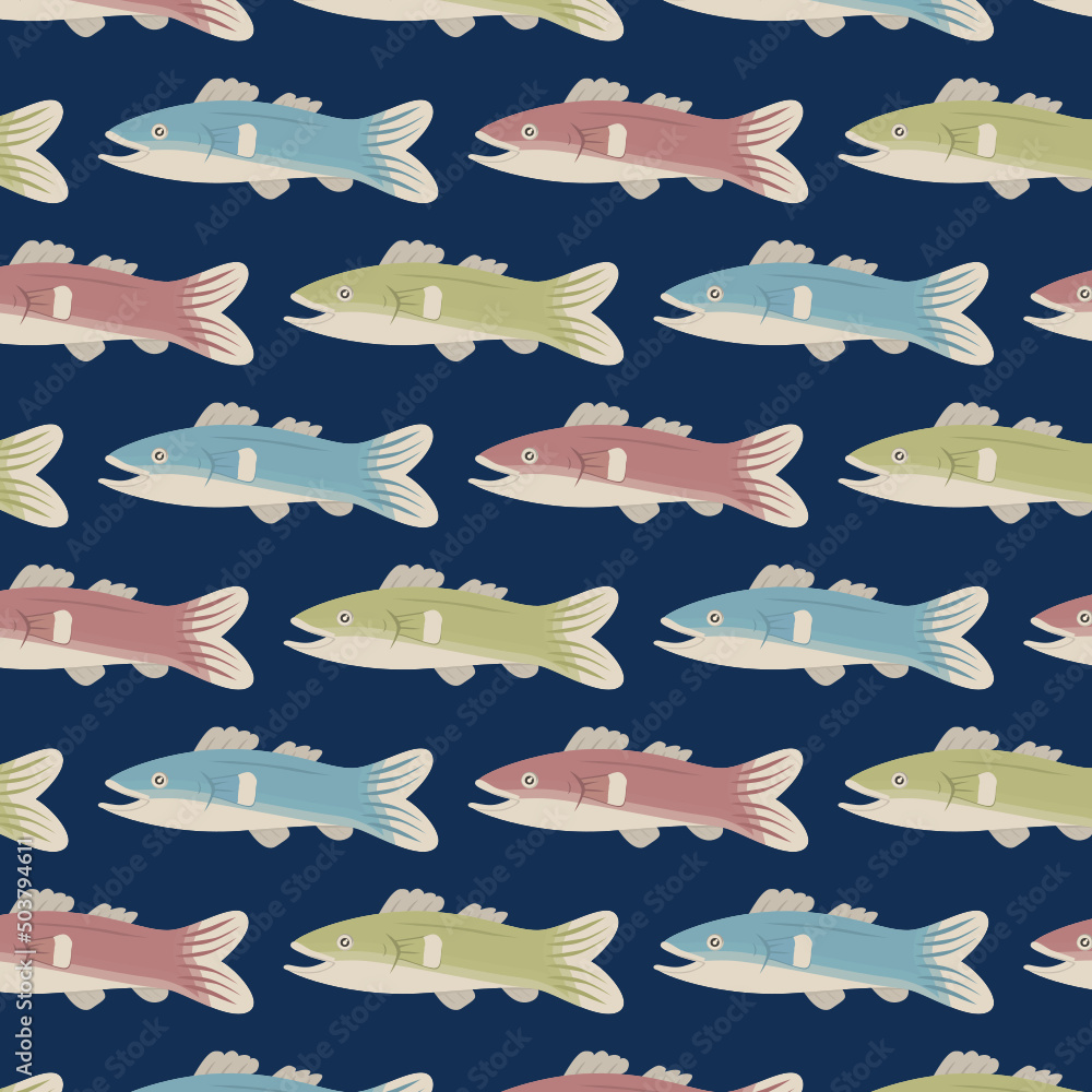 Background seamless pattern fish creative design vector template Background seamless pattern fish creative design vector template