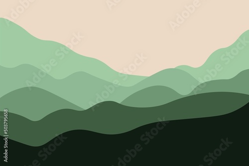 Abstract mountain landscape poster © Iryna