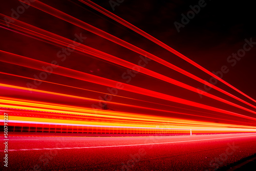 lights of cars with night. long exposure