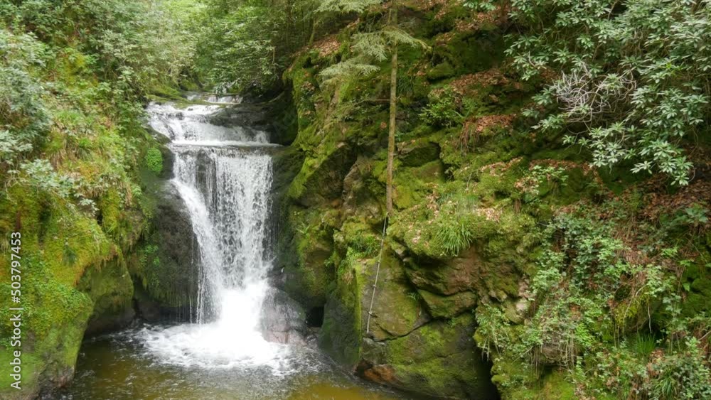 Beautiful mountain waterfall Geroldsauer in the Black Forest, Germany, Baden Wurttemberg. Pure clear spring water Beautiful mountain waterfall Geroldsauer in the Black Forest, Germany, Baden Wurttemberg. Pure clear spring water