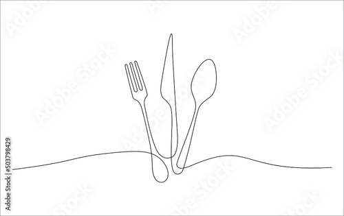 fork and knife on a white background