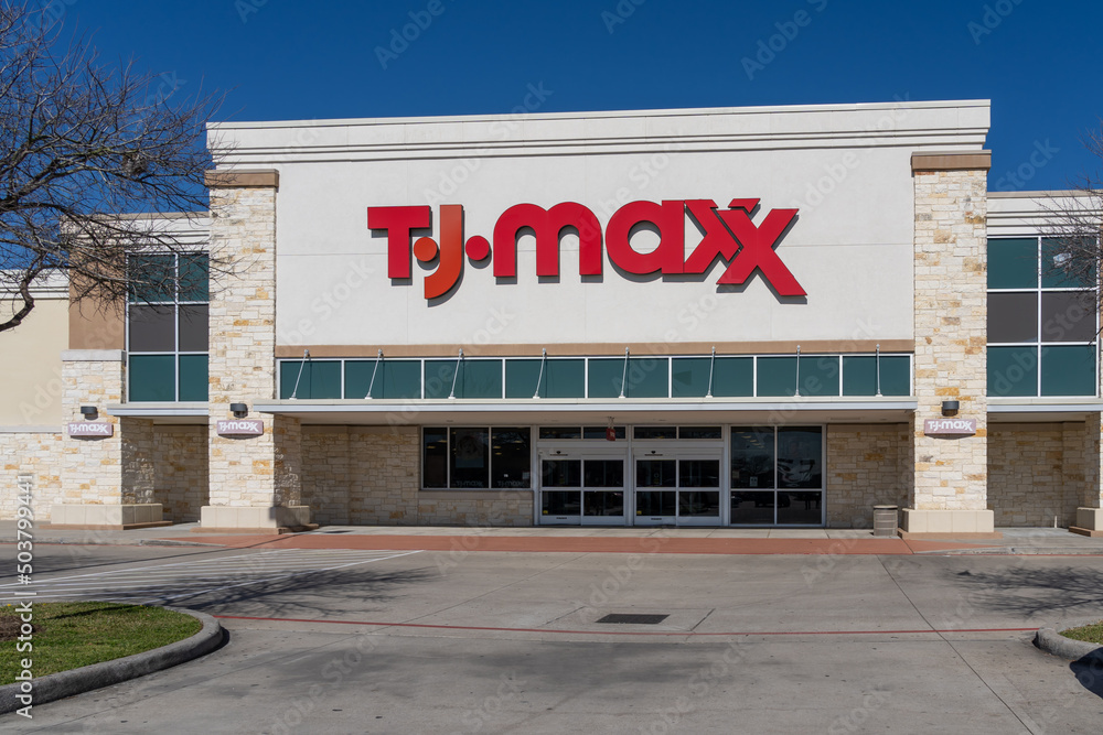 Pearland, Texas, USA March 1, 2022 A TJ Maxx store in Pearland