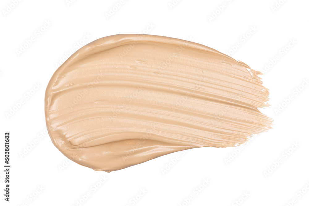 Foundation color sample isolated on white Foundation color sample isolated on white