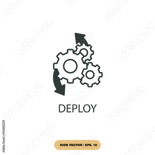 deploy icons  symbol vector elements for infographic web