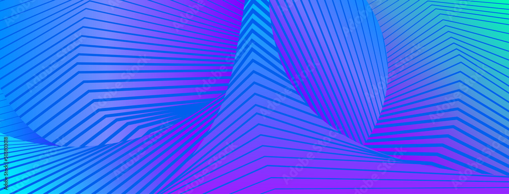 Abstract background made of groups of lines in blue and purple colors