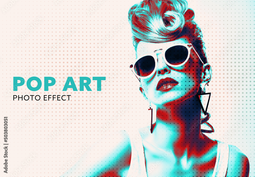 Pop Art Effect plantilla de Stock | Adobe Stock