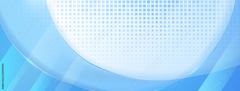Abstract background made of small dots and curved glass plates in light blue colors Abstract background made of small dots and curved glass plates in light blue colors