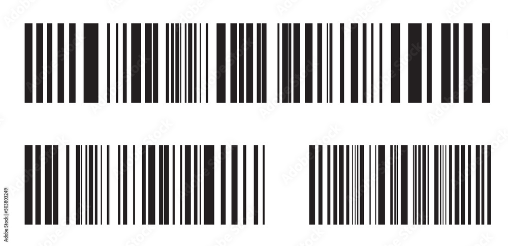 Set of barcodes, QR-codes, Realistic barcode icons. Vector illustration for your design.. Set of barcodes, QR-codes, Realistic barcode icons. Vector illustration for your design..