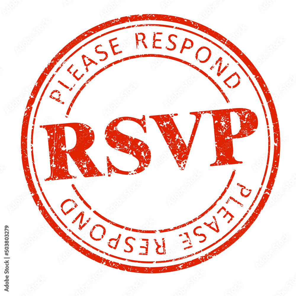 RSVP red round rubber stamp. Vector illustration for your design.. RSVP red round rubber stamp. Vector illustration for your design..