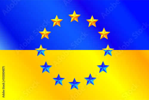 Europe flag of Ukraine