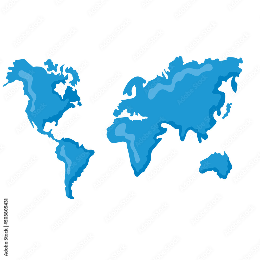 blue world planet map