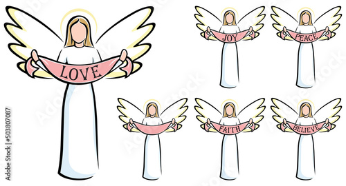 Angel Holding Banner