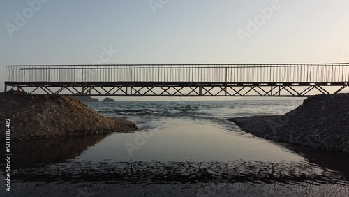 river mouth and bridge