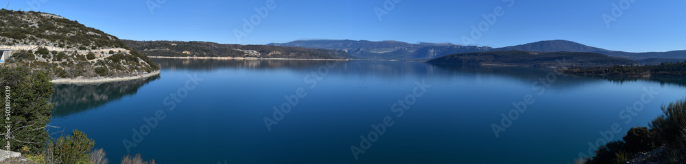 Sainte CROIX lake panoramic sight.