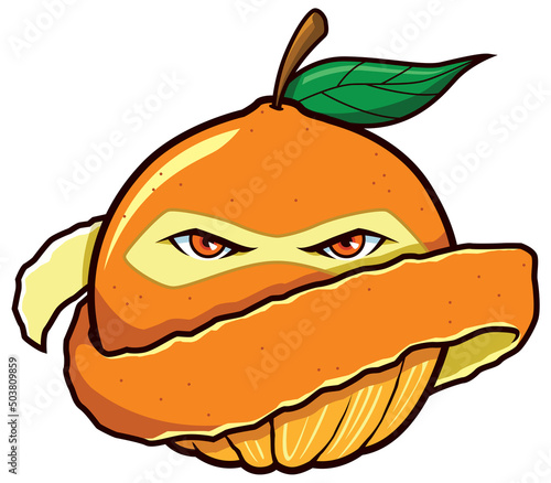 Orange Ninja Mascot
