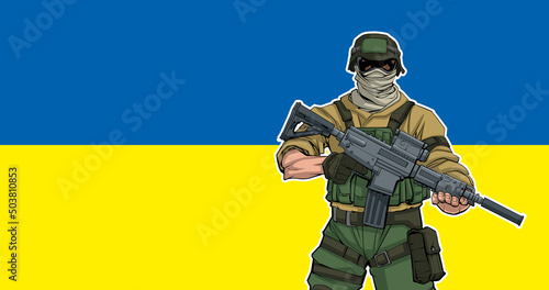 Ukrainian Soldier Background