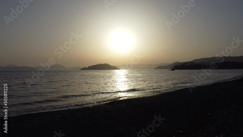 sunset over the sea