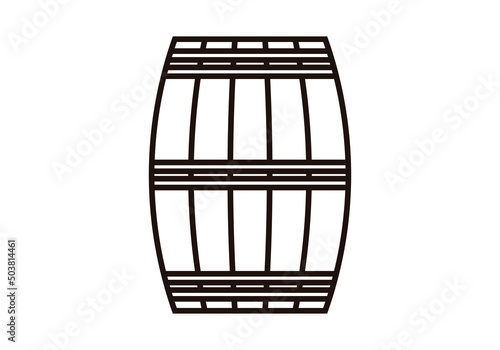 Icono negro de barril de cerveza o vino.