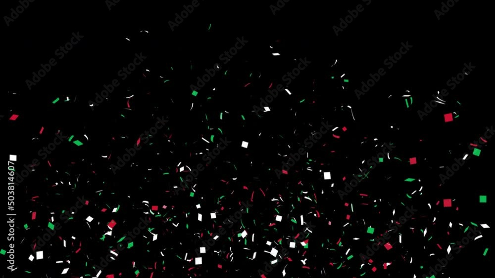 Italy National Flag Color Celebration Confetti Particles with Alpha Channel Prores 4444. Italy National Flag Color Celebration Confetti Particles with Alpha Channel Prores 4444.