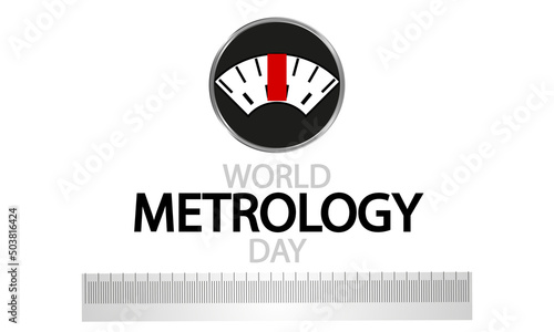 World metrology day ruler, vector art illustration.