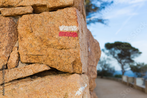 Coastal path on the Costa Brava, in Sant Feliu de Guixols, Girona, Catalonia, Spain. photo