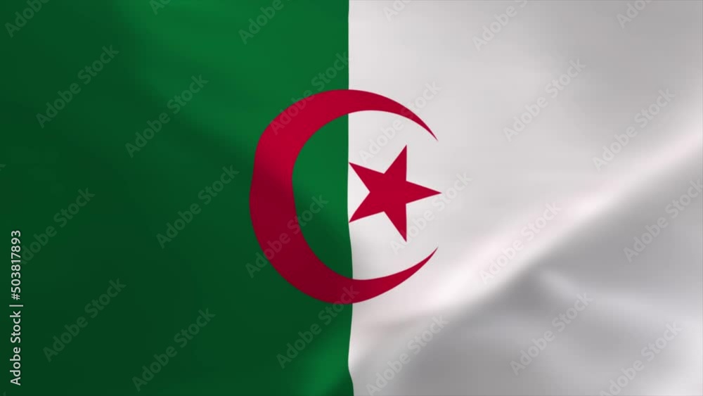 Algerian Waving Flag 4K Moving Wallpaper Background Algerian Waving Flag 4K Moving Wallpaper Background