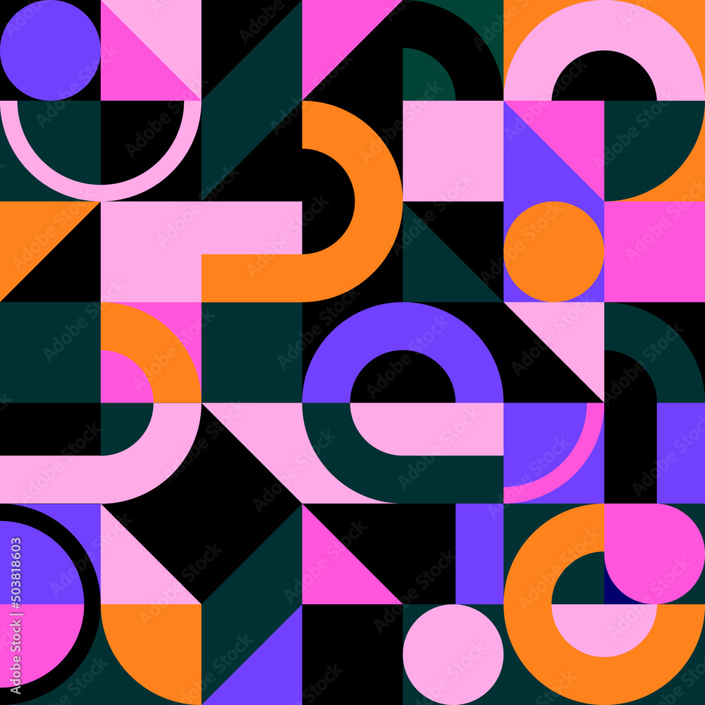 Geometric trendy retro pattern. Geometric trendy retro pattern.