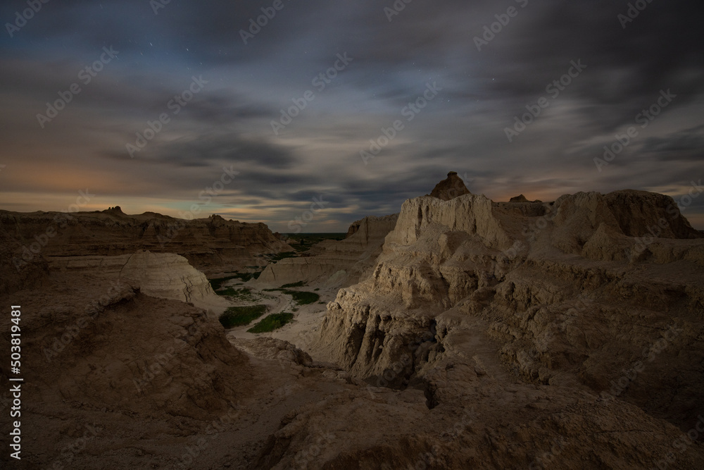 Lightpainting the hills of the Badlands National Park Lightpainting the hills of the Badlands National Park