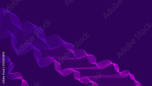 Abstract modern purple background. Bright pink gradient lines. Luxury backdrop. Geometric art digital screens. Poster, banner. Futuristic wallpaper. Cover Design. NFT card. Research. Gaming template.