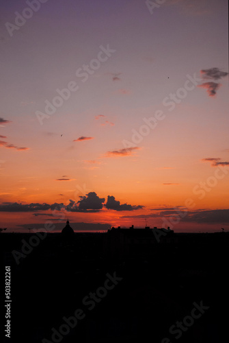 coucher de soleil sur toulouse