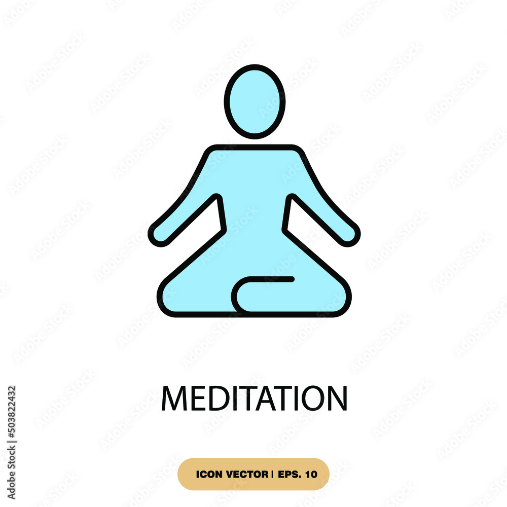 meditation icons symbol vector elements for infographic web meditation icons symbol vector elements for infographic web