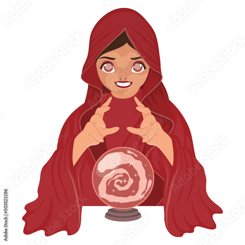 witch with crystal sphere