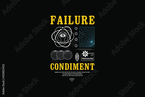 Creative streetwear apparel typography style graphic design