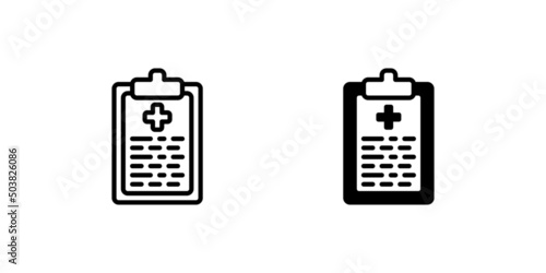 health record icon. suitable for use in presentations, web and mobile applications