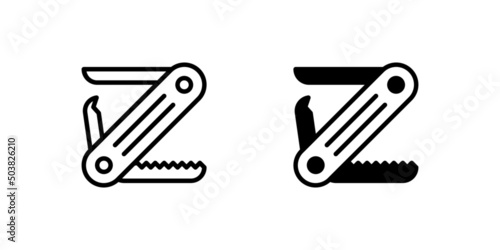 Multi-function knife icon. perfect for presentations, icons on websites and mobile apps.