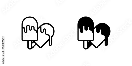 Ice cream stick icon. perfect for presentations, icons on websites and mobile apps.