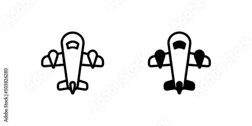 Airplane icon, travel anywhere faster by air. perfect for presentations, icons on websites and mobile apps.