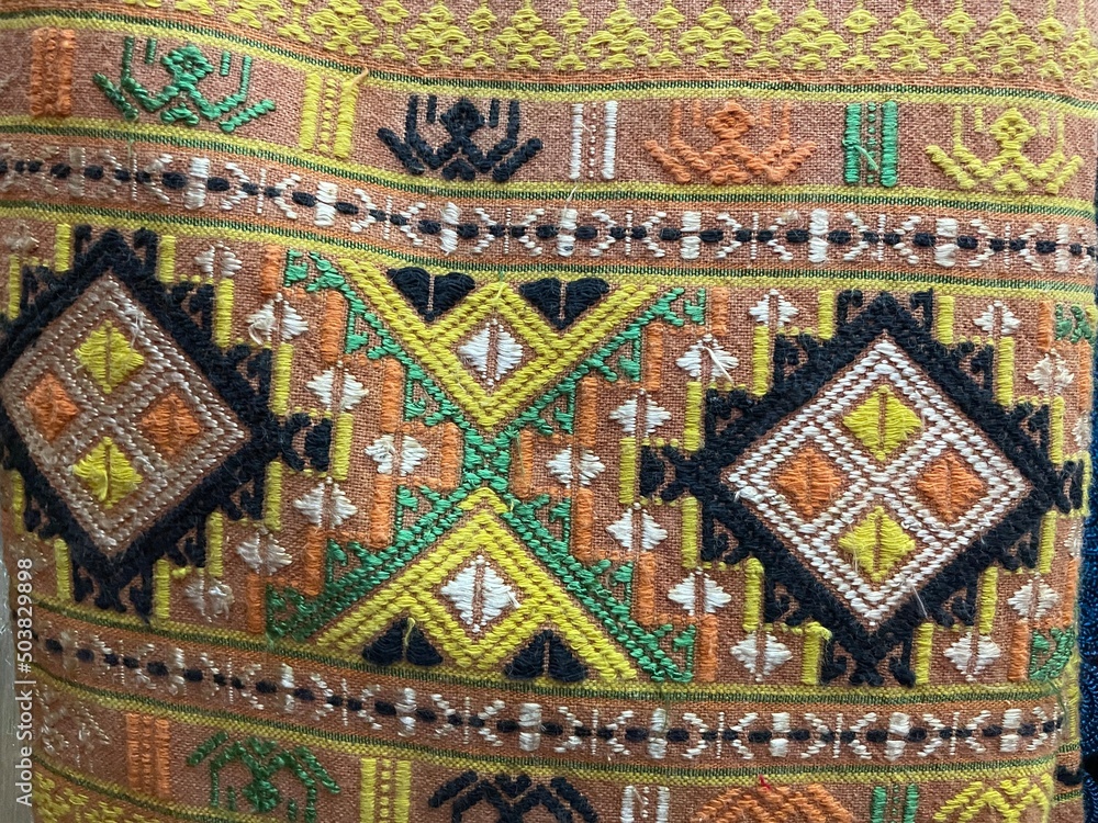 Fabric pattern design from Thai wisdom art.