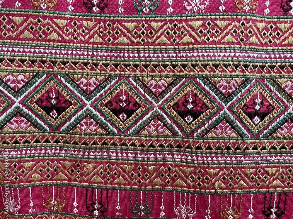 Fabric pattern design from Thai wisdom art. Fabric pattern design from Thai wisdom art.